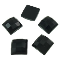 cabochon neri quadrati  sfaccettati in resina misura