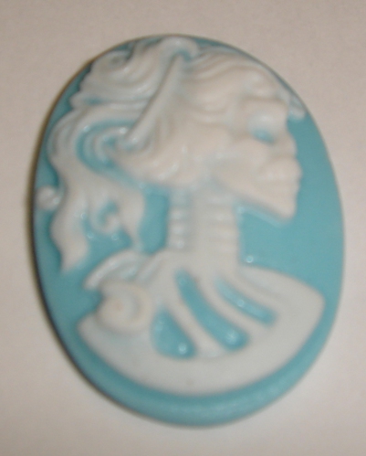 foto - LADY SKULL FONDO AZZURRO