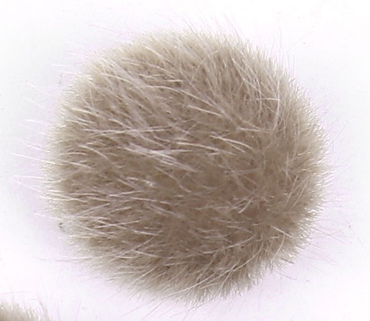 cabochon in simil pelliccia diametro 14 mm 