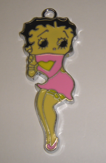 foto - BETTY BOOP VESTITO ROSA CUORE GIALLO