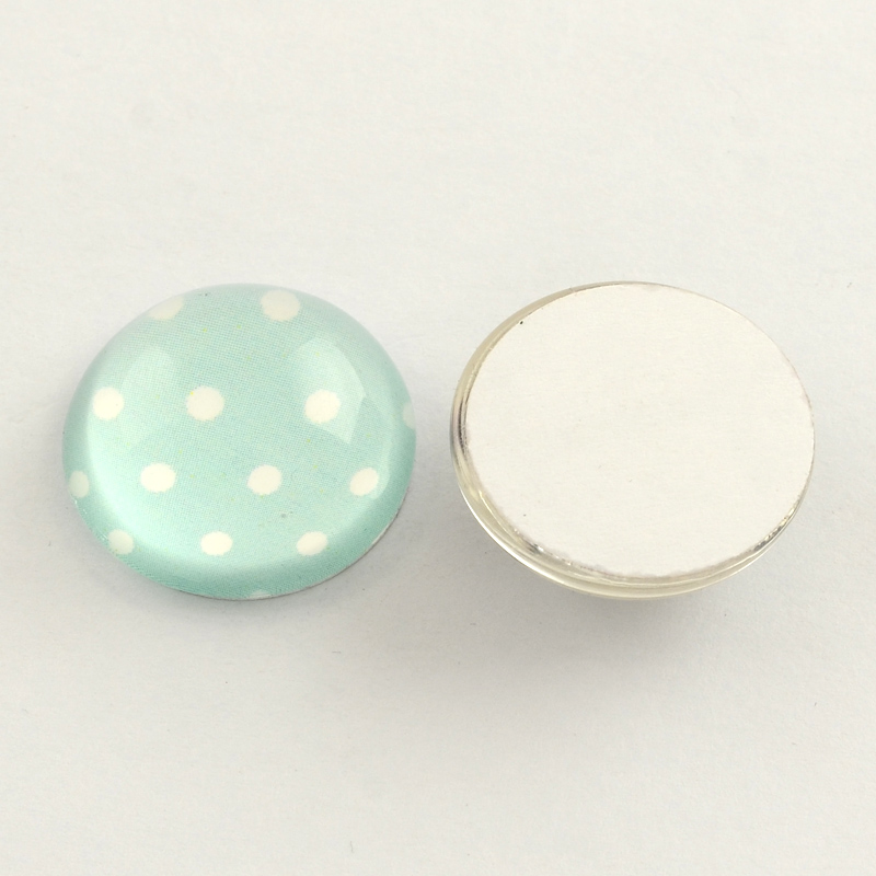 cabochon in vetro  TIFFANY A POIS BIANCHI