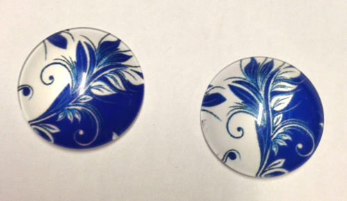 coppia di cabochon in vetro diametro 20 mm
